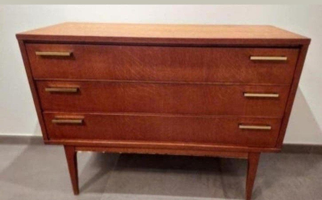 Vintage ladenkast , 3 ruime laden L1m, br 43cm ,h 75cm., Ophalen