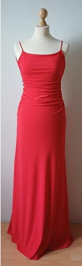 ZARA Rode Maxi Jurk Lingeriestijl S - Open Rug - Onderjurk, Zara, Maat 46/48 (XL) of groter, Ophalen of Verzenden, Zo goed als nieuw