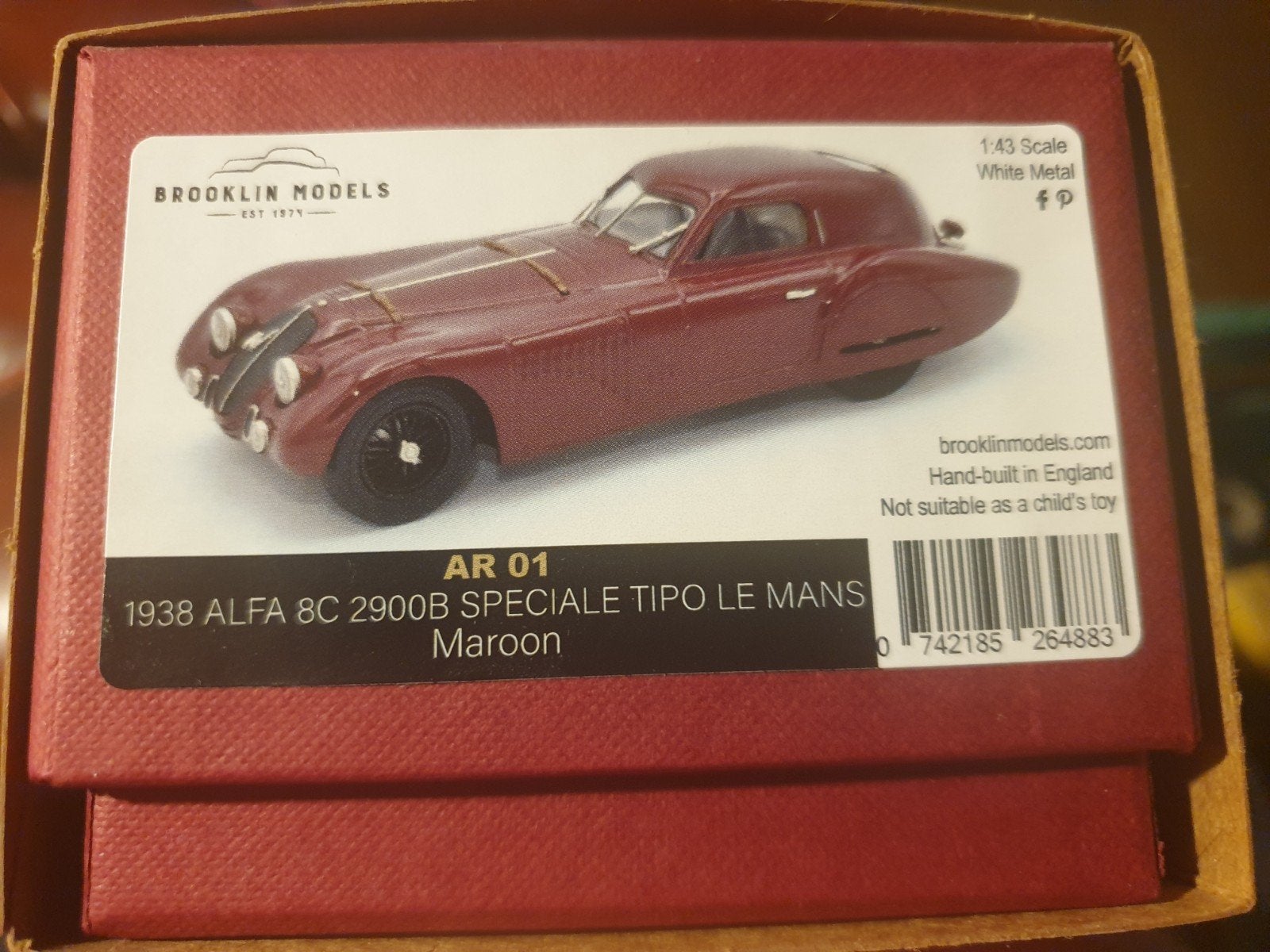 Brooklyn models , AR 01, 1938Alfa 8C 2900B Sp., Ophalen