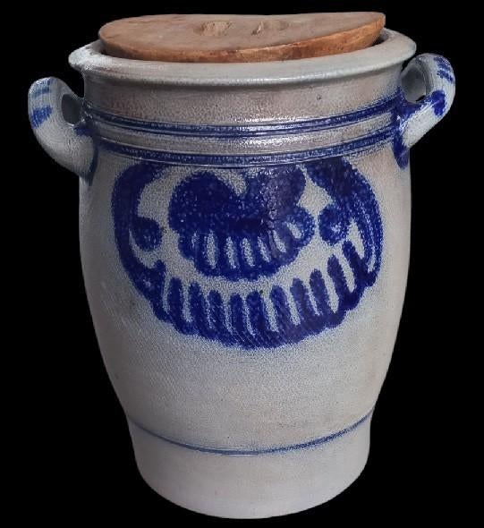 Keulse pot met een houten deksel., Antiek en Kunst, Ophalen