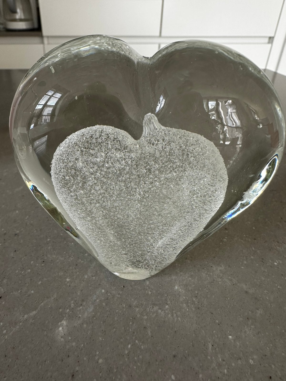 3D glazen hart, Ophalen of Verzenden, Gebruikt, Glas