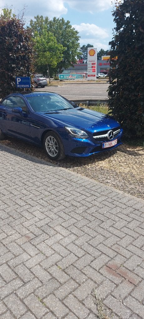TE KOOP  MERCEDES SLE 180 CABRIO ROADSTER, Auto's, Achterwielaandrijving, Zwart, Cabriolet, Blauw