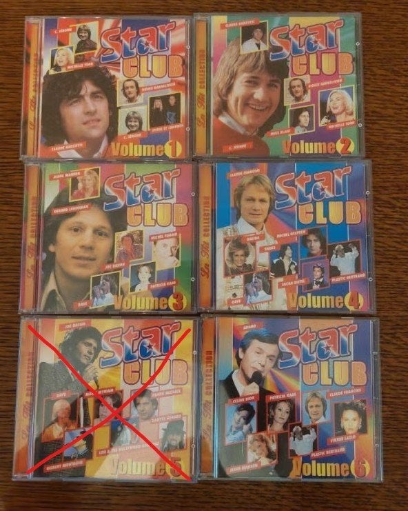 CD Star Club - Volumes 1 à 6 - 5 CD, Ophalen of Verzenden