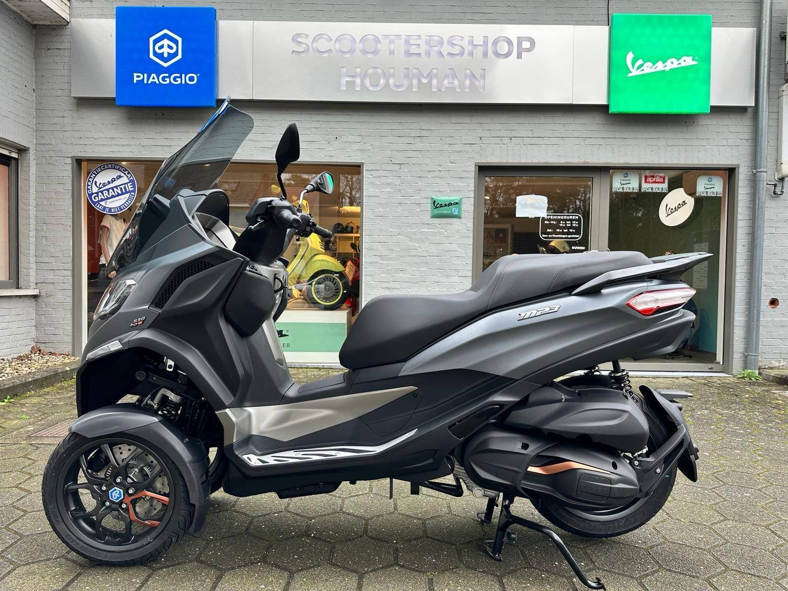 Piaggio MP3 530cc Exclusive Grigio Titano Matt (nr.14), Motoren, Bedrijf, 12 t/m 35 kW, Scooter, 530 cc