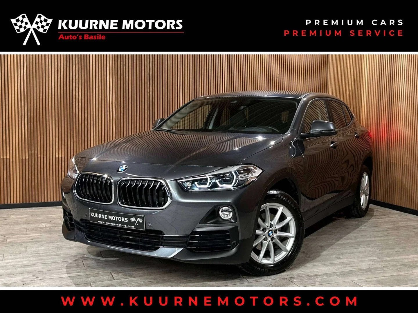 BMW X2 sDrive16dA Alu17"/Leder/Led/Gps/Cruise/Pdc/Bt *1j gar, Autos, Cuir, Argent ou Gris, Entreprise, Noir