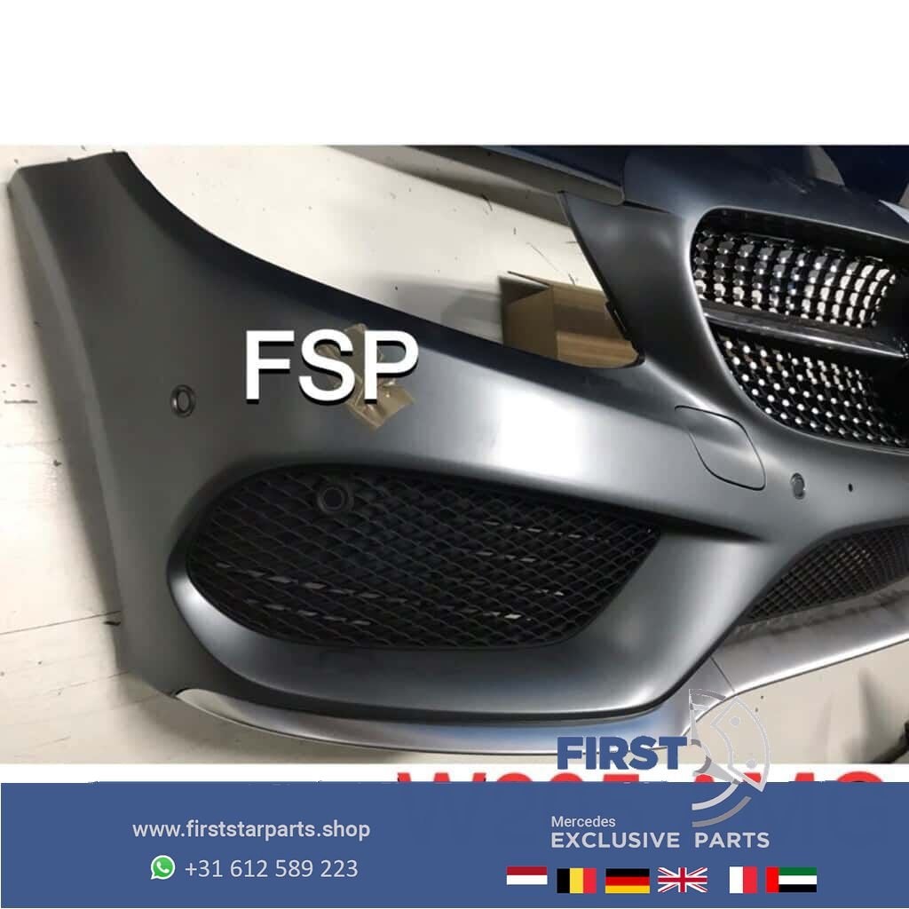 W205 AMG Voorbumper compleet Mercedes C Klasse bumper 2014-2, Auto-onderdelen, Gebruikt, -, Voor, Ophalen of Verzenden
