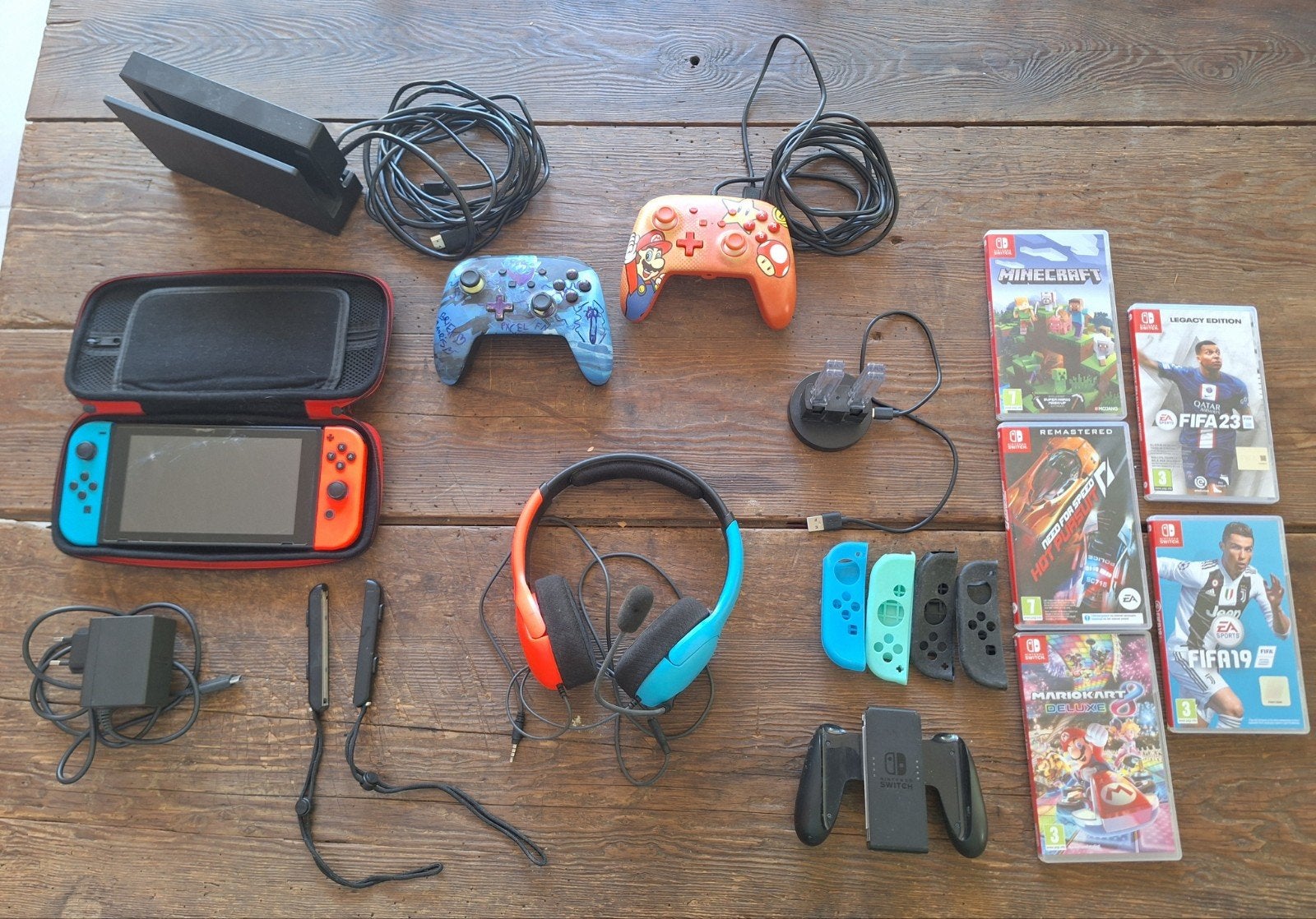Nintendo Switch + toebehoren + games, Games en Spelcomputers, Spelcomputers | Nintendo Switch, Ophalen of Verzenden