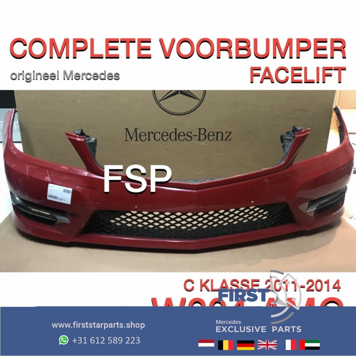 W204 C204 FACELIFT AMG VOORBUMPER COMPLEET origineel Mercede, Auto-onderdelen, Gebruikt, -, Voor, Ophalen of Verzenden