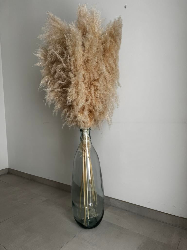 Grote glazen vaas – stijlvolle eyecatcher, Huis en Inrichting, Ophalen, Zo goed als nieuw, Glas