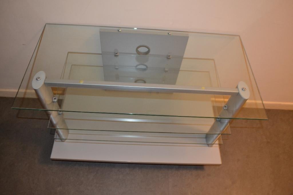 tv meubel licht grijs, Enlèvement, Comme neuf, Verre