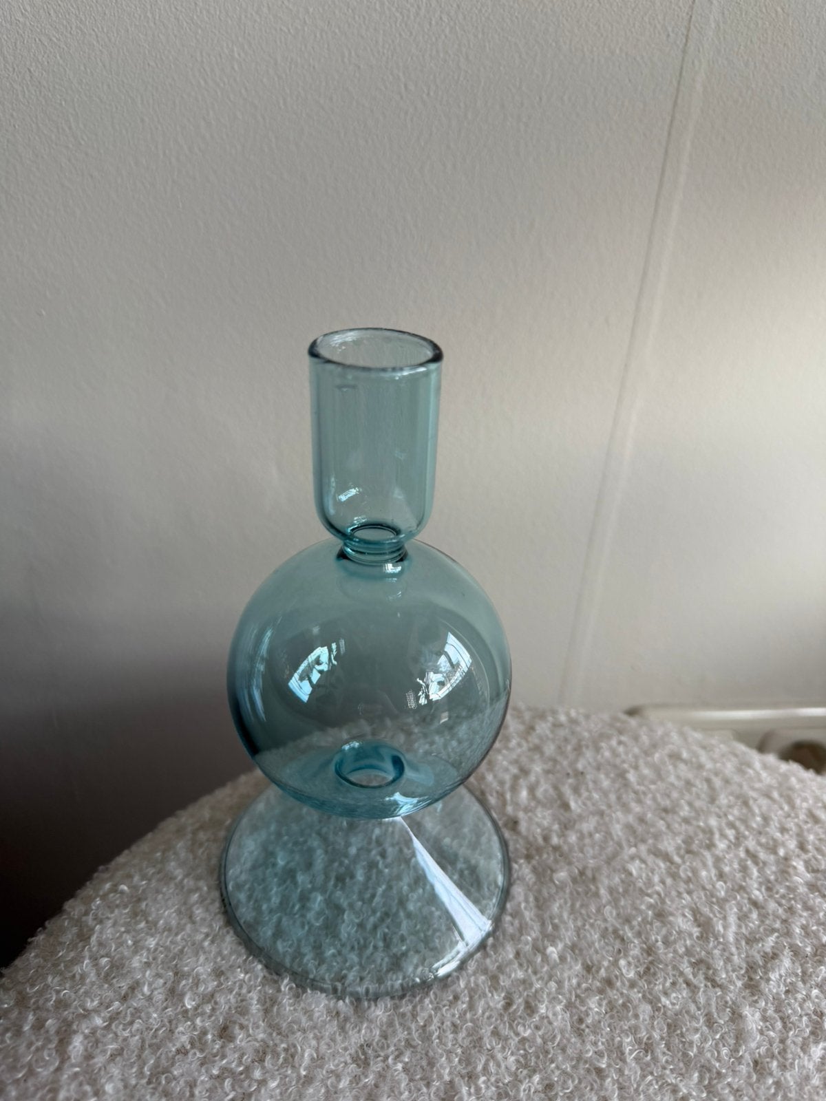H&M Home Glazen Kandelaar - Modern Design, Enlèvement, Comme neuf, Verre, Bougie