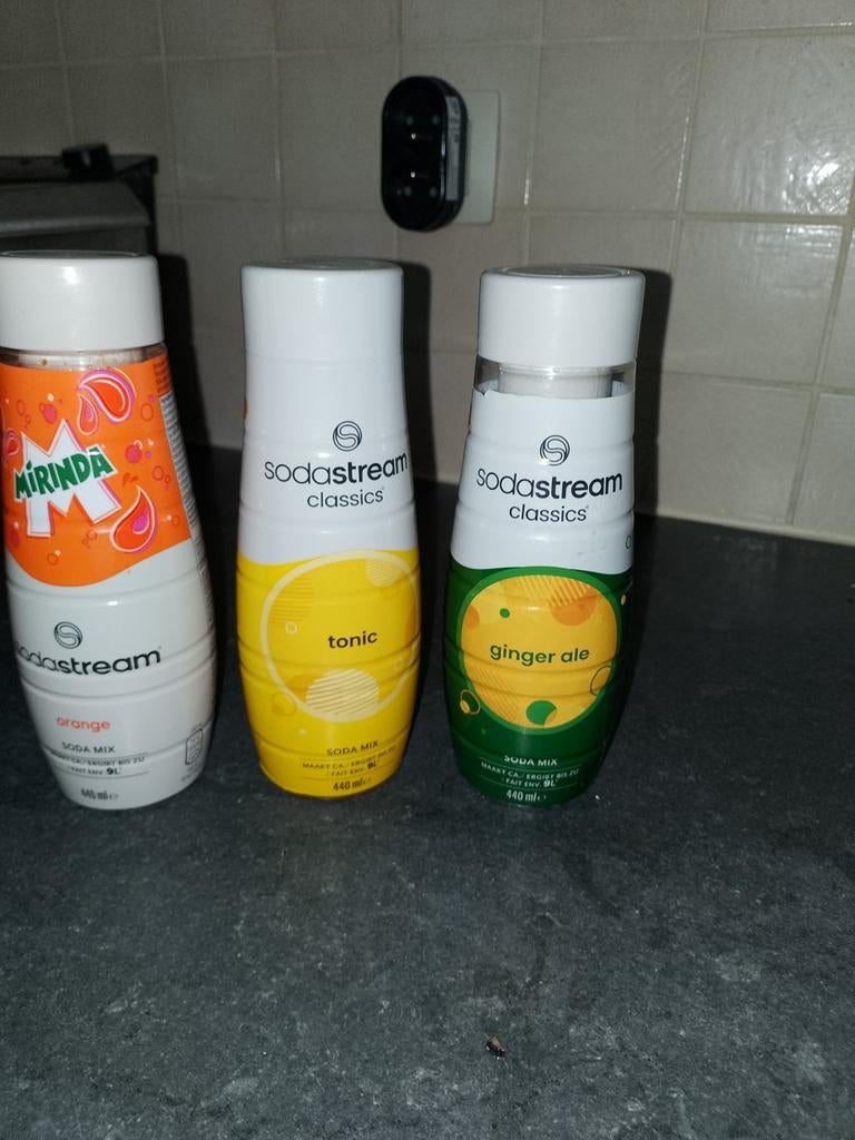 Sodastream met diverse smaken 6 flessen van 1 2 bruis, Huis en Inrichting, Ophalen