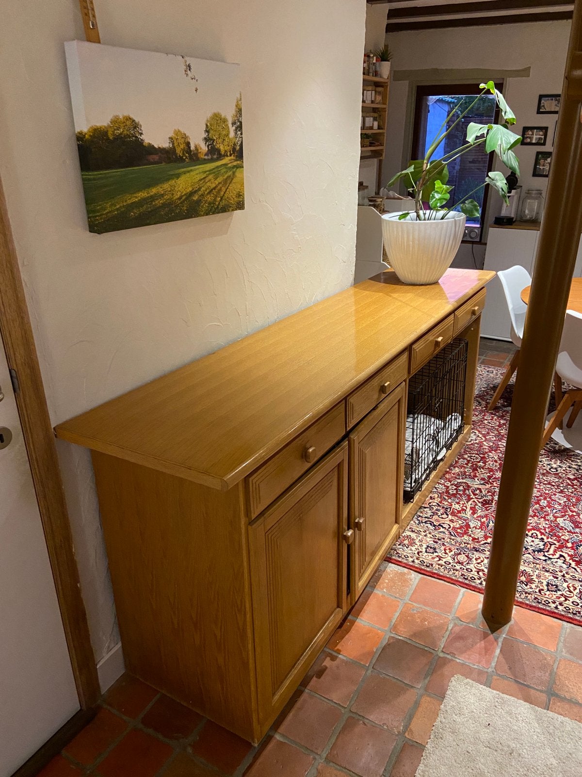 Grote houten kast. Klassiek, Ophalen, Gebruikt, 200 cm of meer, Overige houtsoorten