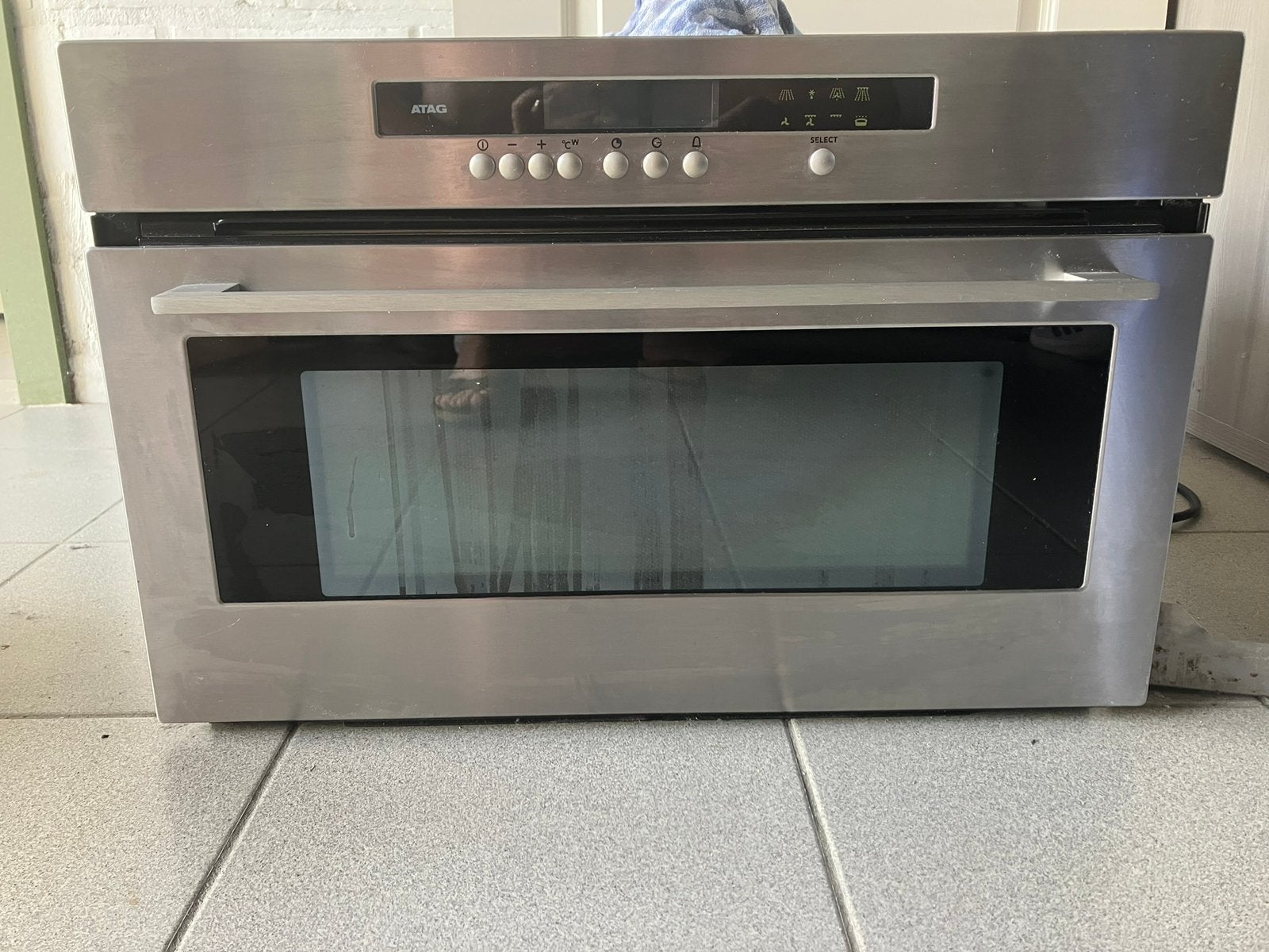 Atag inbouw combi magnetron en oven, Ophalen, Minder dan 45 cm, Gebruikt, 60 cm of meer