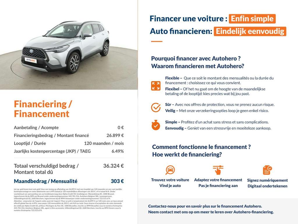 Toyota Corolla Cross 2.0 Hybrid FWD Active Drive (bj 2023), 197 pk, Euro 6, 5 zetels, Hybride Elektrisch/Benzine