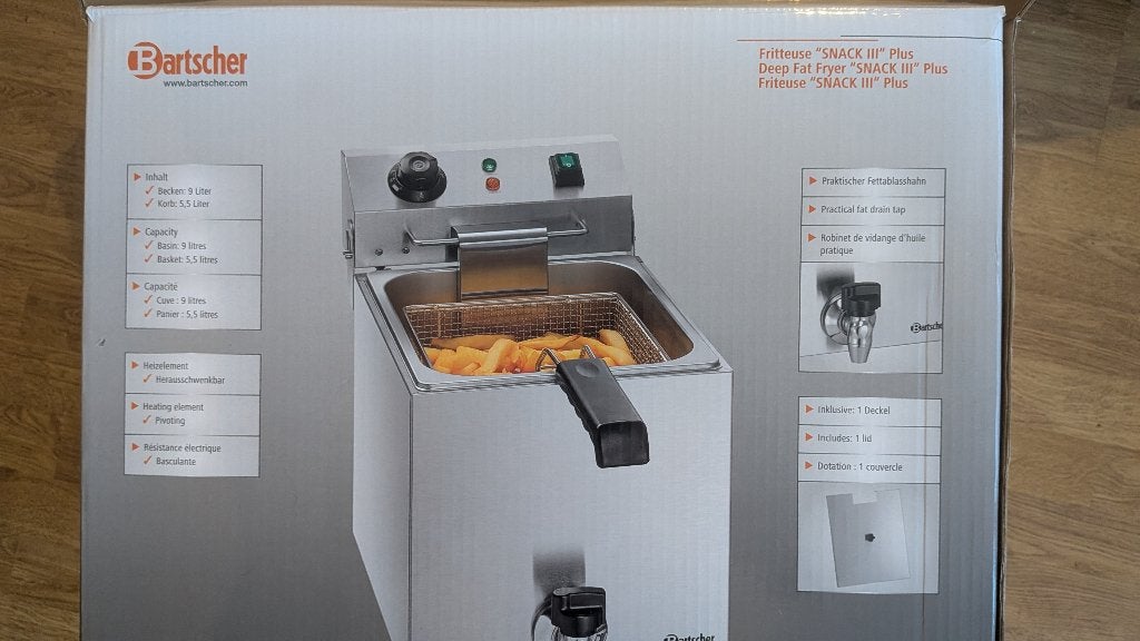 Friteuse "SNACK III" Plus - Bartscher - 8 L - Robinet, 4 litres ou plus, Enlèvement, Comme neuf, Pan intérieur amovible