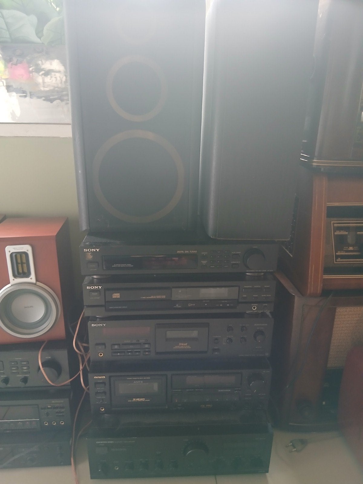 Prachtige Vintage Hifi Set – Onkyo Integra versterker & Aiwa, Enlèvement, Lecteur CD, Sony, Composants en vrac