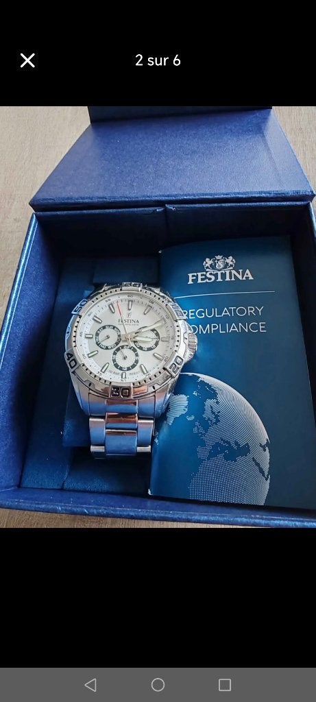 Montre Festina, Montre-bracelet, Autres marques, Comme neuf, Enlèvement