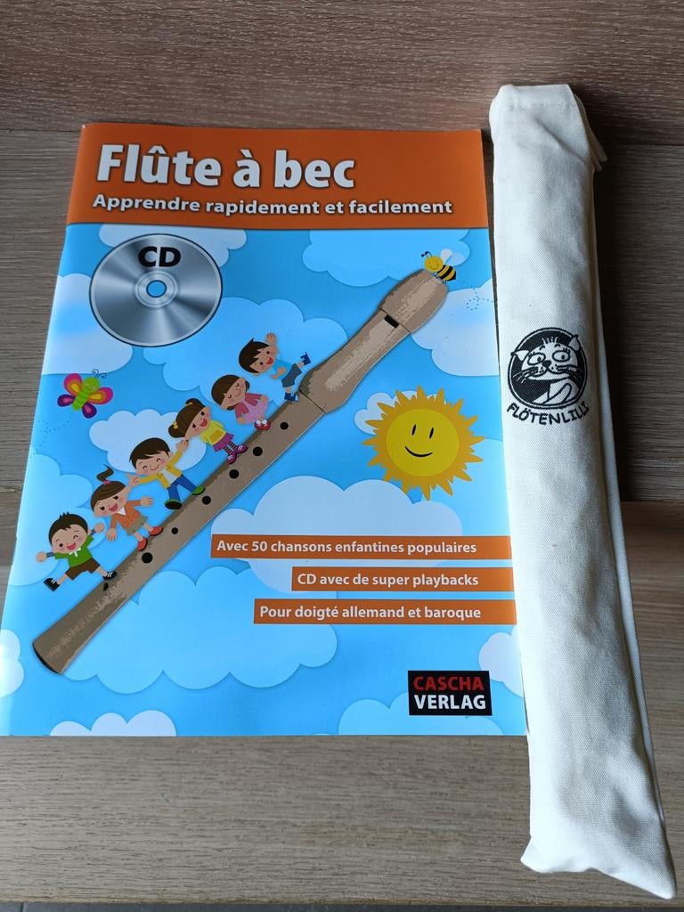 Flûte à bec avec manuel, Musique & Instruments, Enlèvement ou Envoi
