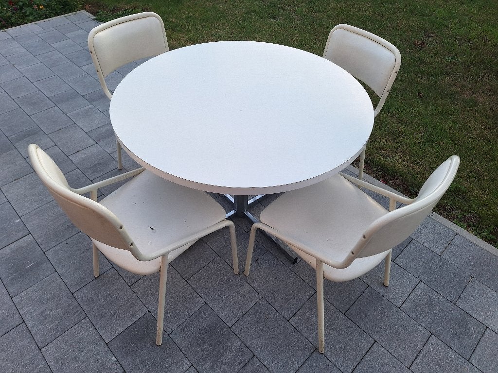 gratis gratuit, tafel en stoelen, table et chaises, Quatre personnes, Autres essences de bois, Rond, 50 à 100 cm