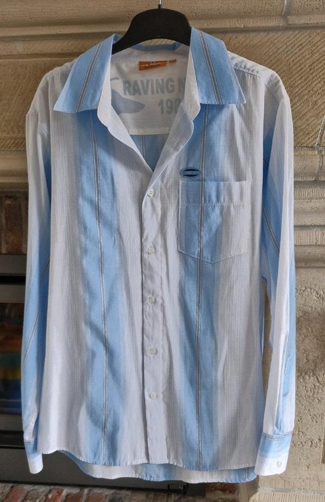 Chemise It's Noize pour homme-Bleu/Blanc-XL-Manches longues, Tour de cou 43/44 (XL), Comme neuf, Its Noize, Bleu
