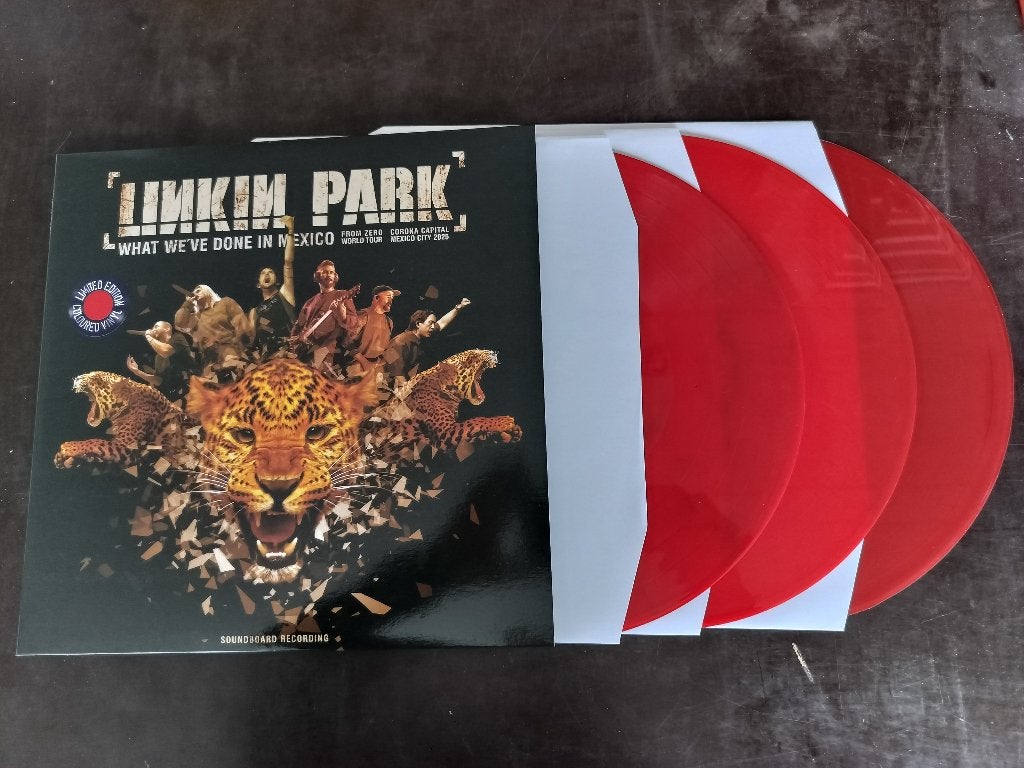 LINKIN PARK - WHAT WE'VE DONE IN MEXICO - 3 lp ROOD vinyl, Inclusief poster, Ophalen of Verzenden, LP