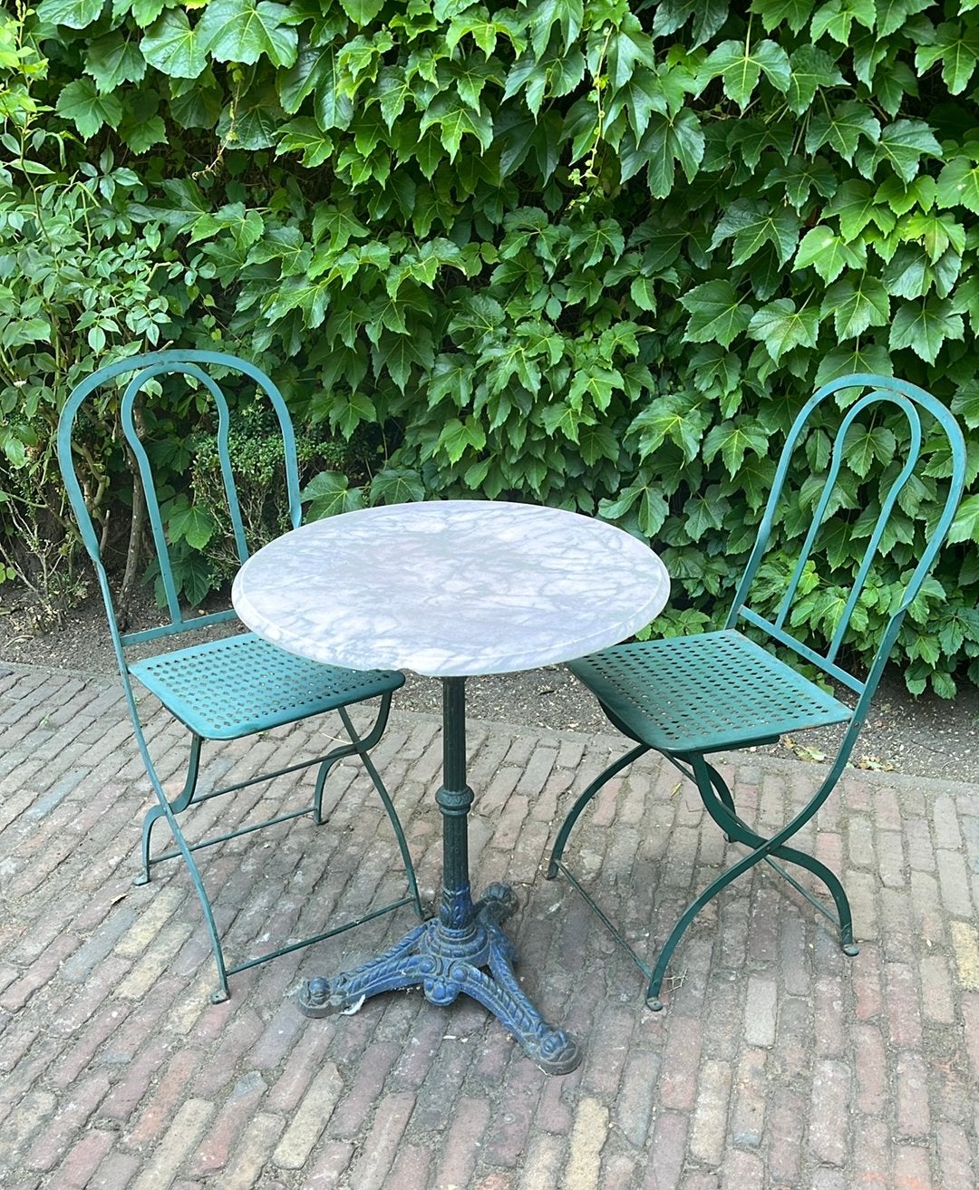 Table et chaises de bistrot/jardin, Enlèvement, Comme neuf, Pliant