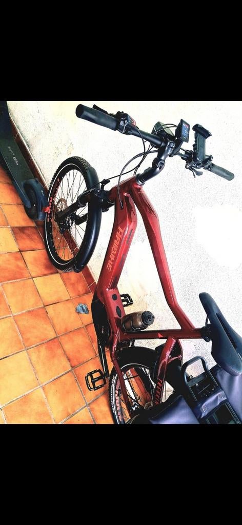 Hiebike trekking 11 red heren mooi electricfiets, Fietsen en Brommers, Ophalen