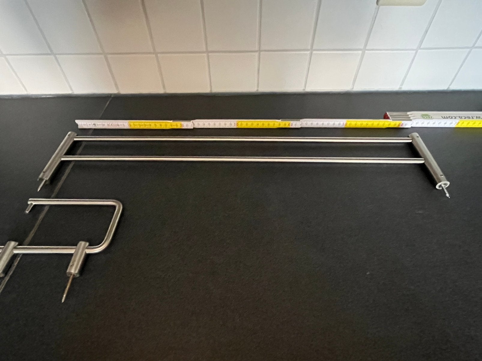 Inox handdoekrek en boekenrekje en toiletrolhouder, Doe-het-zelf en Bouw, Ophalen, Zo goed als nieuw, Inox