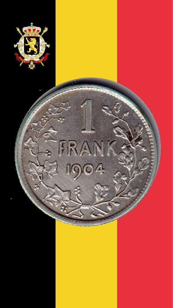 1 franc 1904 VL (point) - Léopold II, Enlèvement ou Envoi, Monnaie en vrac, Argent, Argent