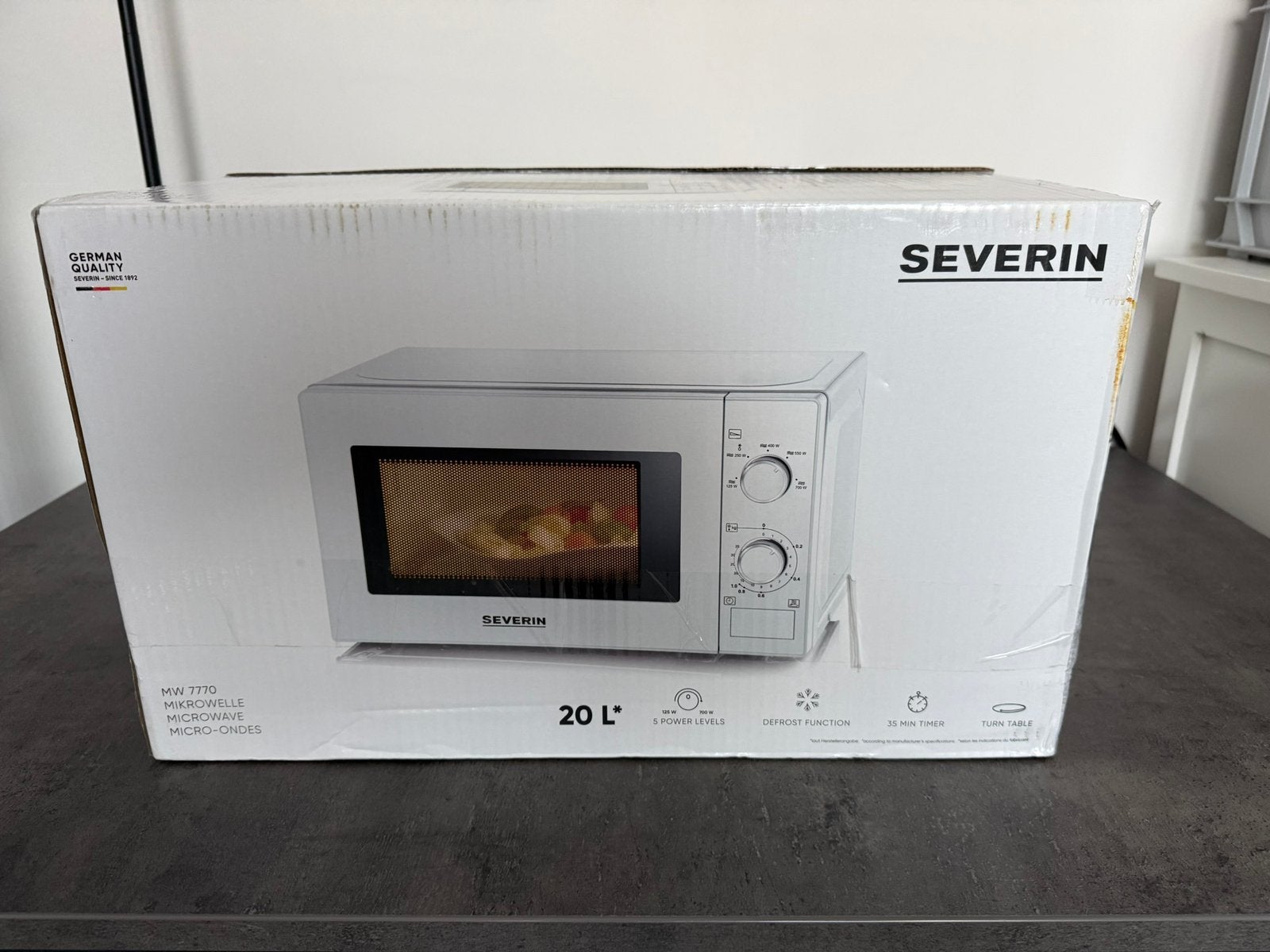 Severin MW 7770 magnetron 20L wit (New!), Neuf, Enlèvement, Air chaud, Micro-ondes