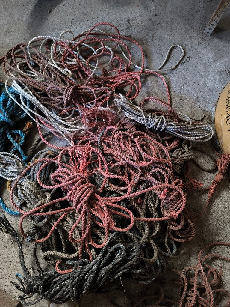 touw (restjes), Gebruikt, Overige thema's, Textiel, Meerkleurig