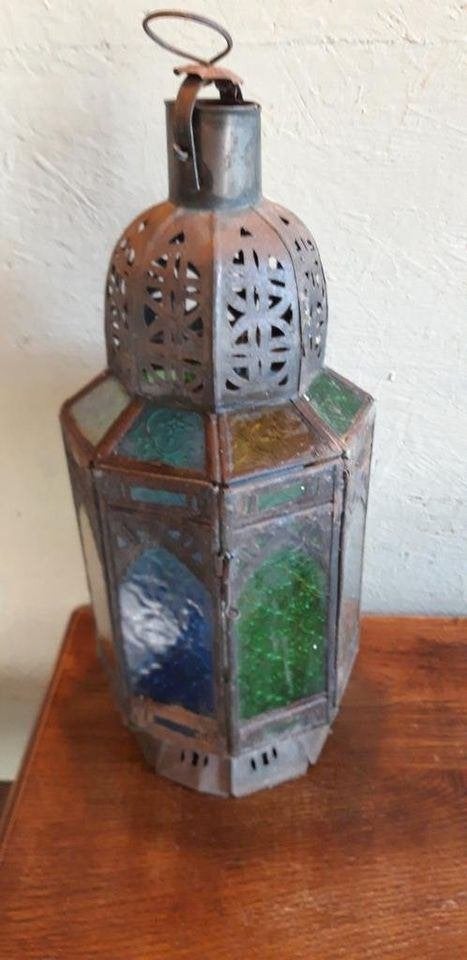 Lanterne marocaine vintage du milieu du 20e siècle, Antiquités & Art, Enlèvement ou Envoi