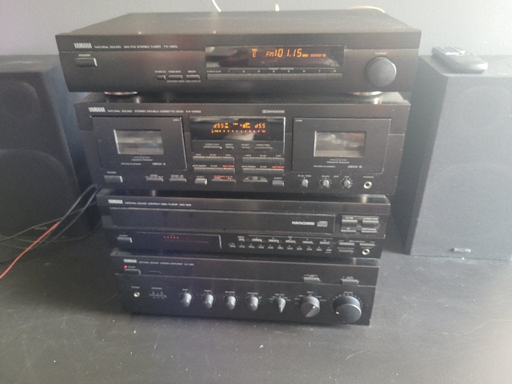 Yamaha Natural Sound vintage hifi-set – 4 componenten, Audio, Tv en Foto, Versterkers en Ontvangers, Ophalen of Verzenden, Stereo