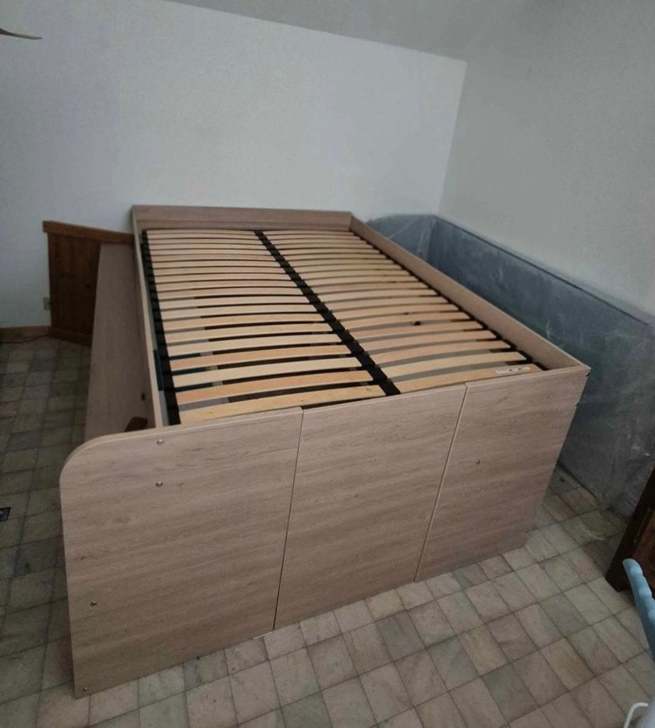 Lit mezzanine de 140cm avec dressing intégré, 140 cm, Enlèvement, Utilisé, 200 cm