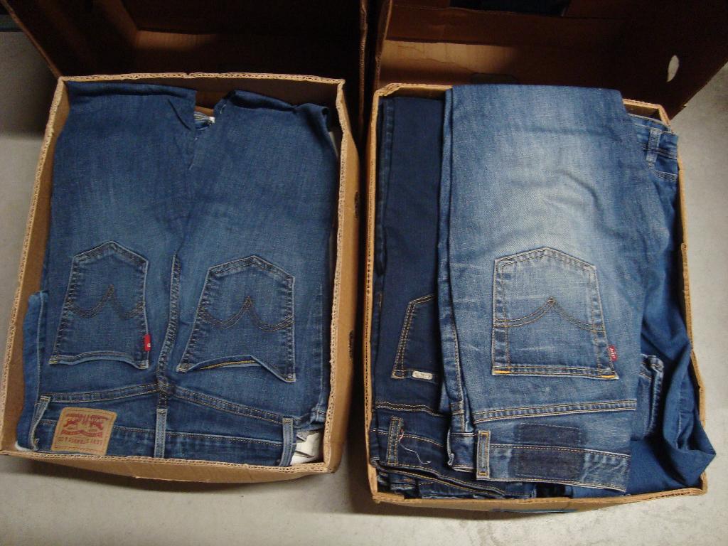 lot de 50 jeans & pantalons femme, Ophalen, Gedragen
