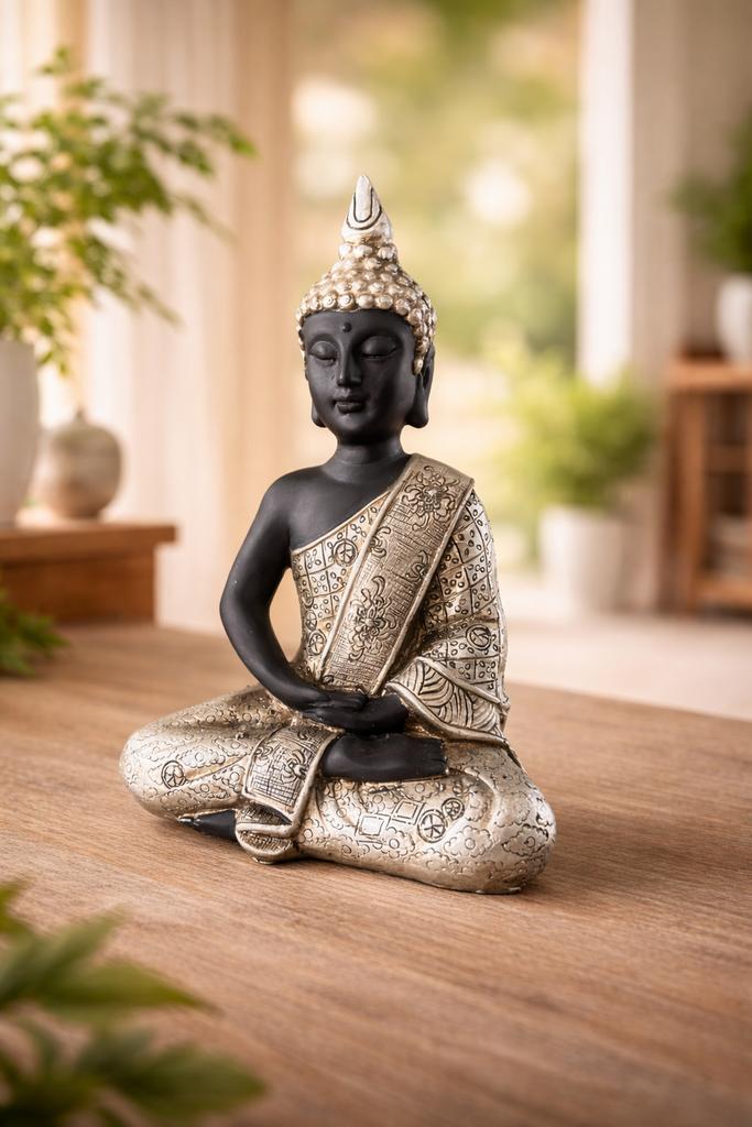 Boeddha grijs- zwart, Ophalen, Zo goed als nieuw