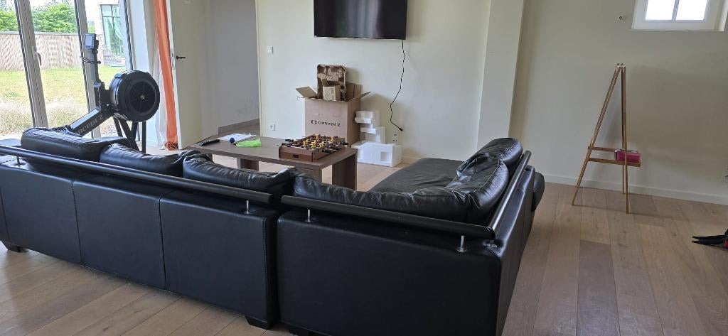 Zetel, Huis en Inrichting, Ophalen, 250 tot 300 cm, Gebruikt, Zwart