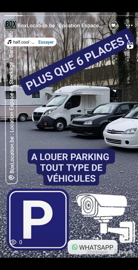 Beveiligde parkeerplaats te huur - Frameries, Immo
