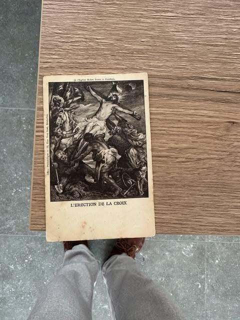 carte postale L'érection de la croix Courtrai, Enlèvement ou Envoi, Non affranchie, Flandre Occidentale