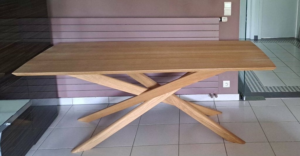 MIKADO EETTAFEL, Maison & Meubles, Tables | Tables à manger, Comme neuf, 50 à 100 cm, 150 à 200 cm, Cinq personnes ou plus, Carré