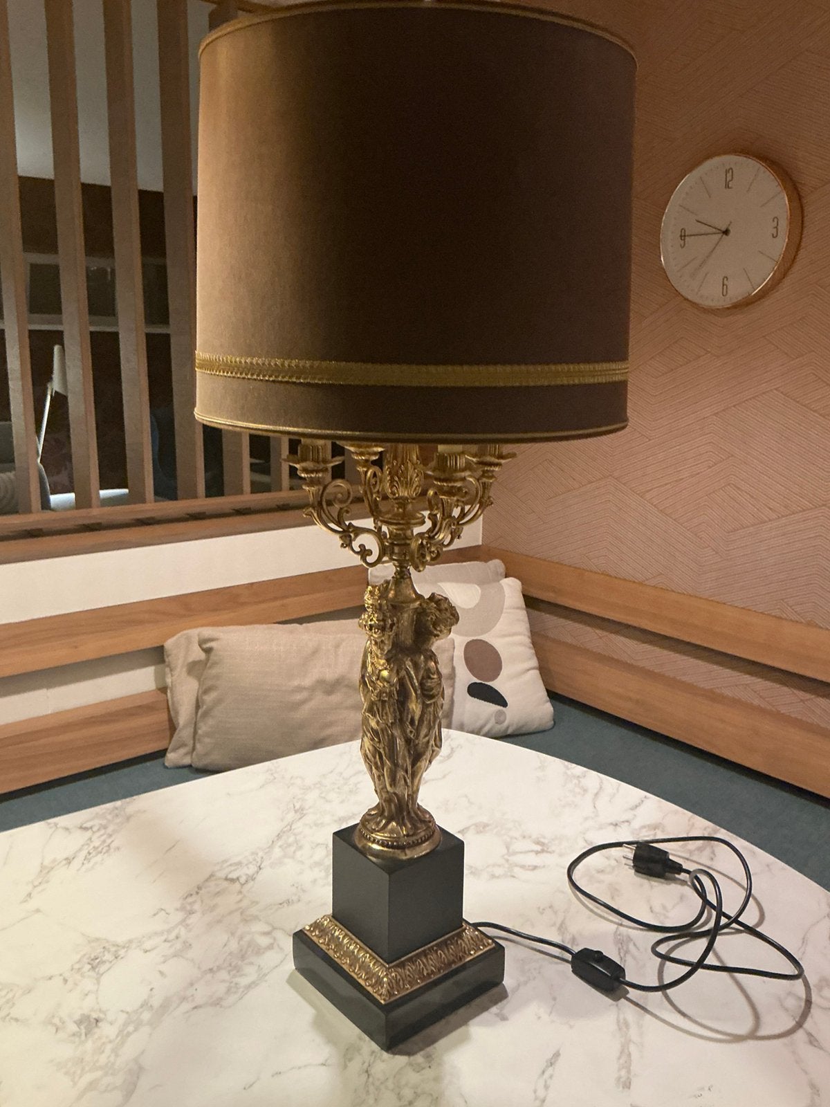 prachtig mooie lamp, Ophalen, Gebruikt, Met kap, 90 cm