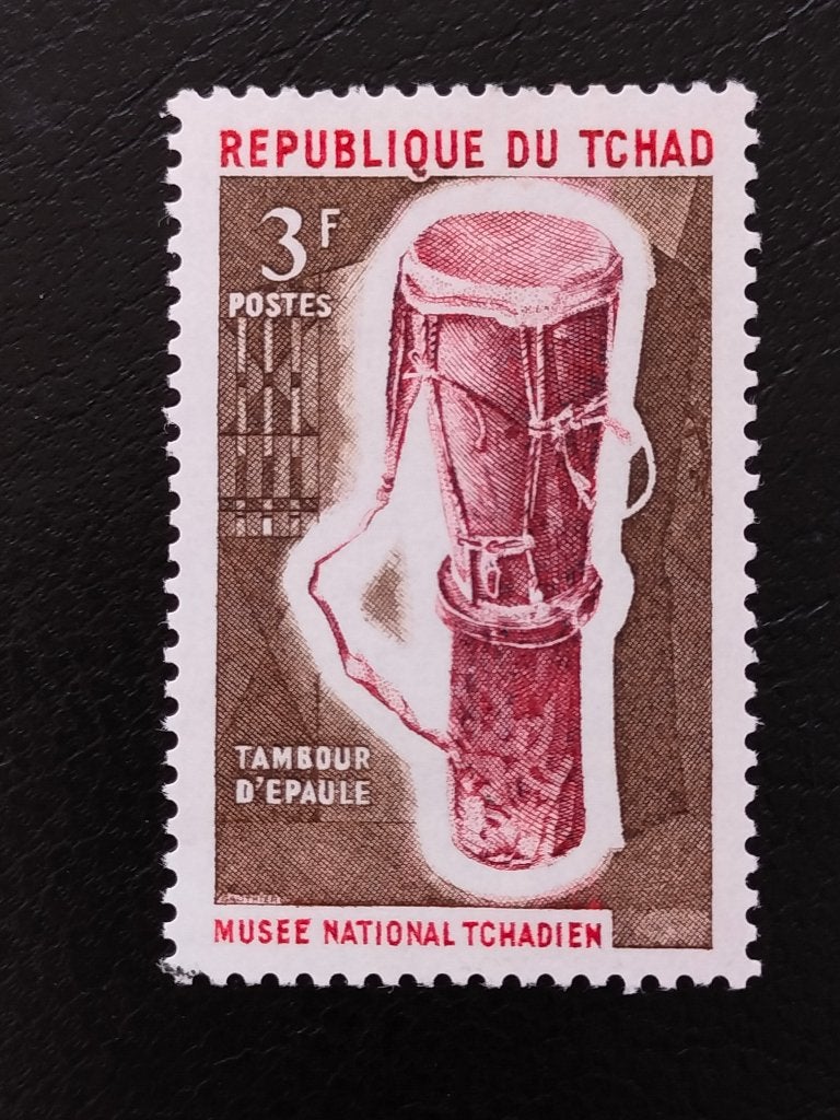 Tchad 1965 - instruments de musique - tambour d'épaule **, Envoi, Autres pays, Non oblitéré