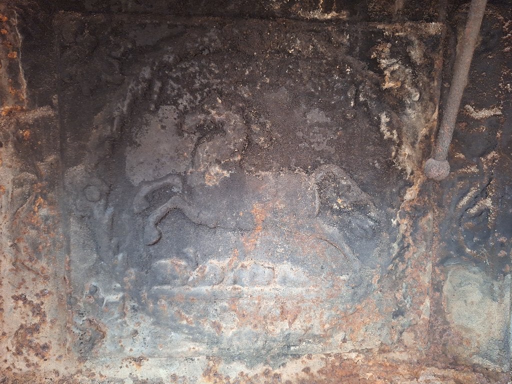 plaque en fonte pour cheminée, Huis en Inrichting, Haarden, Ophalen, Gebruikt, Houthaard
