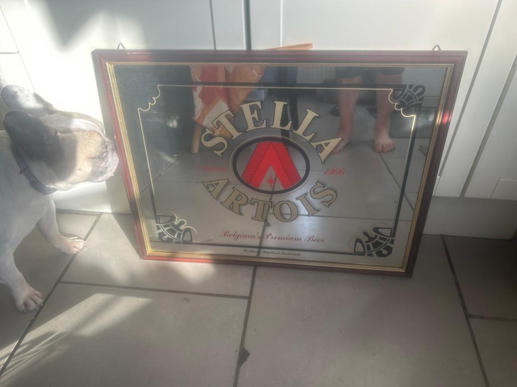 Oude spiegel stella artois, Ophalen, Gebruikt, Overige typen, Stella Artois