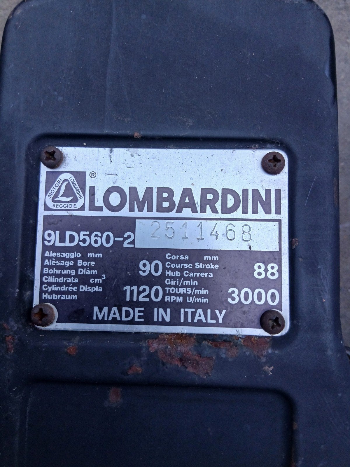 Gezocht  LOMBARDINI MOTOR, Enlèvement