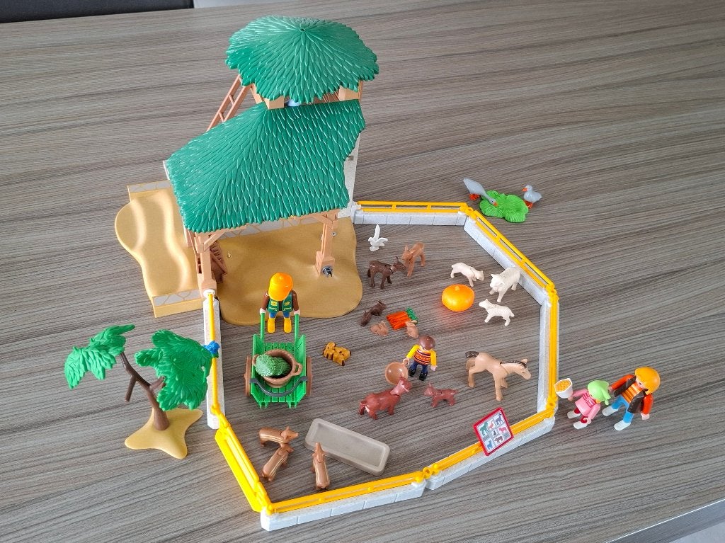 Playmobil: kinderboerderij, boerenkar, koeien, Enlèvement, Utilisé, Kit complet