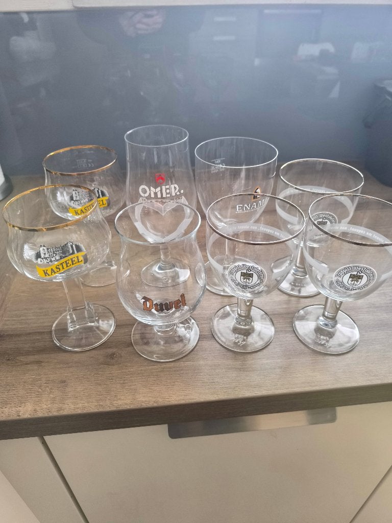 Bierglazen assortiment., Enlèvement, Comme neuf, Verre à bière