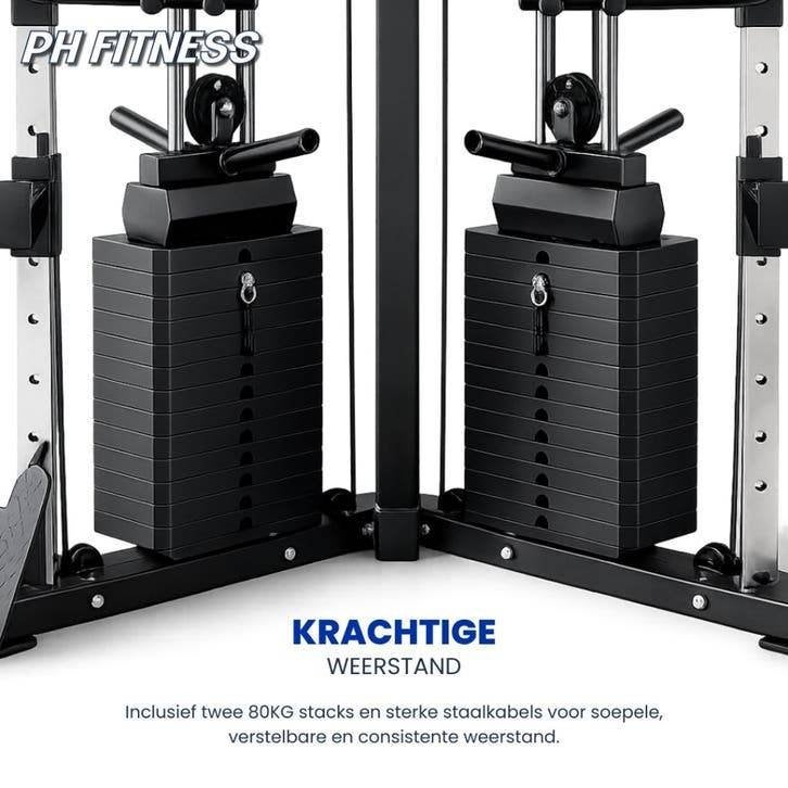 PH Fitness V-Frame Cable Crossover - Home Gym 160KG, Ophalen of Verzenden, Nieuw, Armen, Overige typen