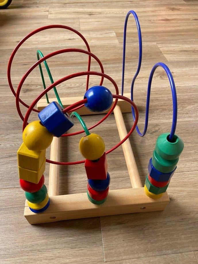 Houten kralenspiraal, Ophalen